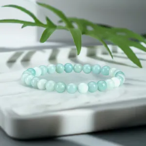 Real Amazonite Bracelet for Emotional Balance & Communication