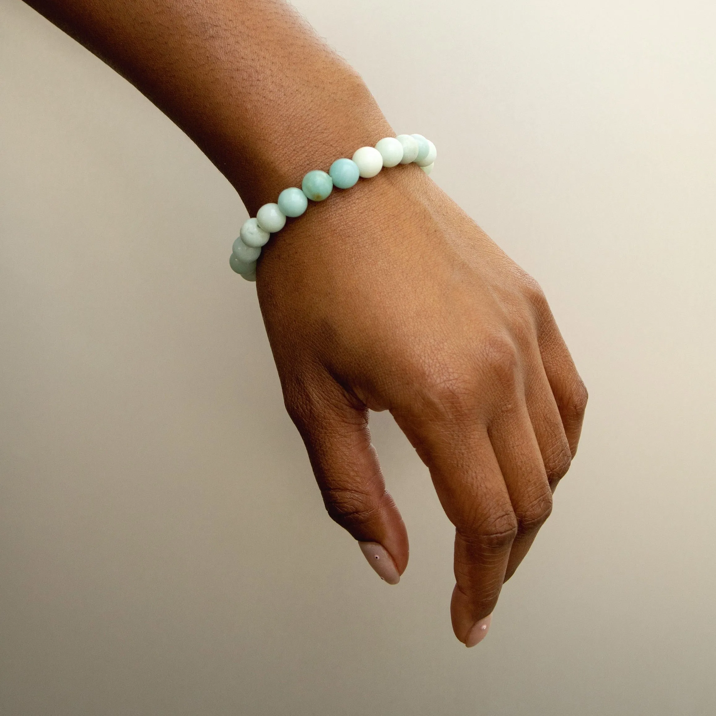 Real Amazonite Bracelet for Emotional Balance & Communication