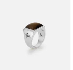 Rebel & Rose Ring Square Tiger Lowneck