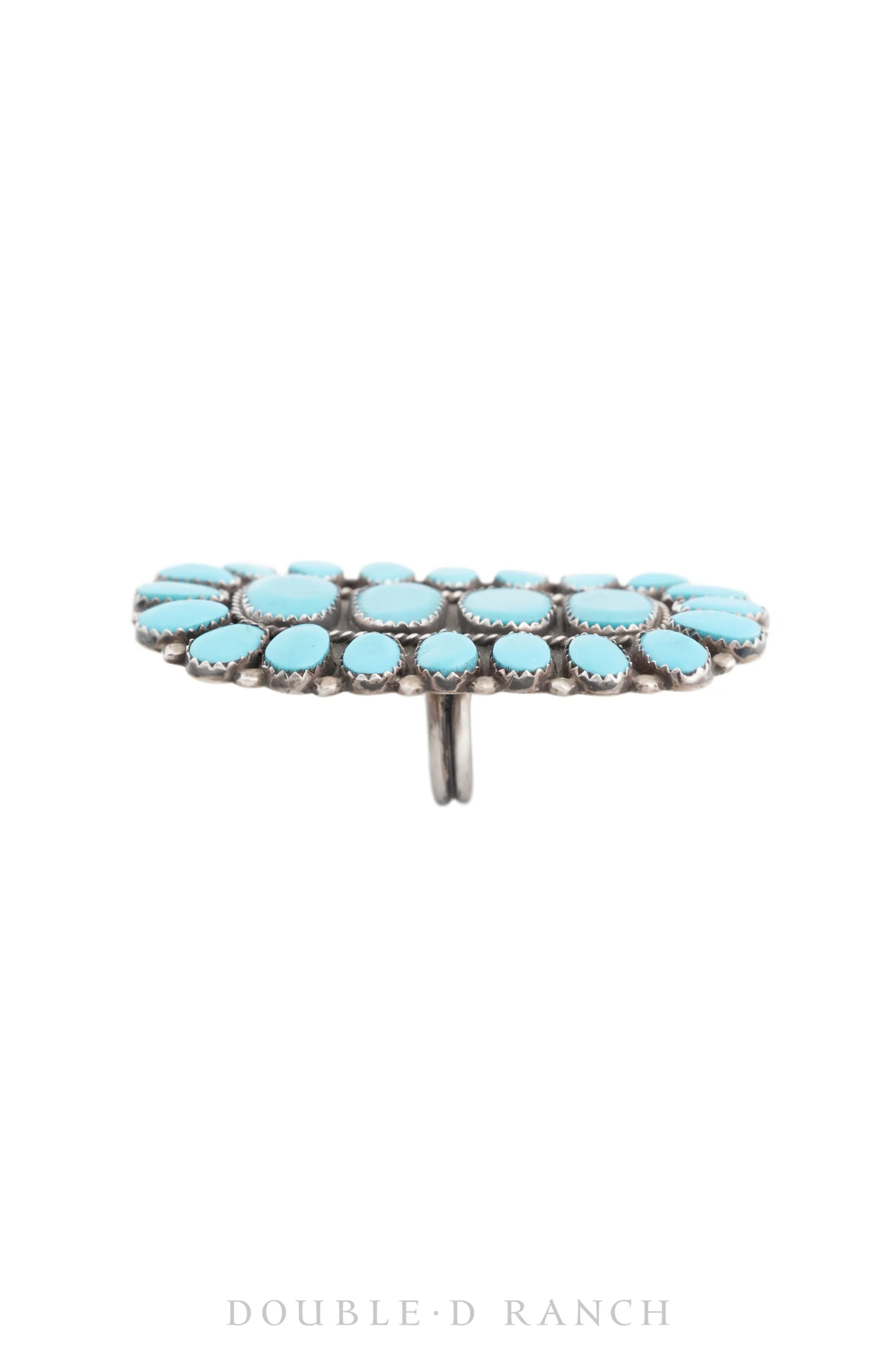 Ring, Cluster, Turquoise, Hallmark, Vintage, 1460B