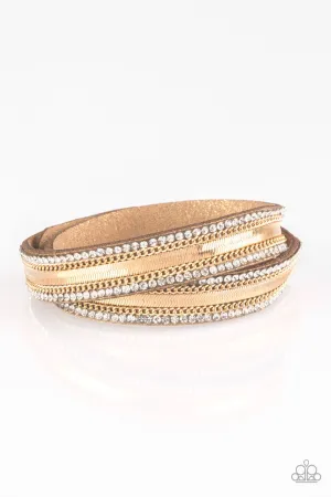 Rocker Rivalry Gold Paparazzi Bracelet