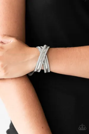 Rocker Rivalry Silver Paparazzi Bracelet