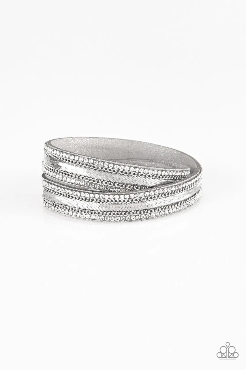 Rocker Rivalry Silver Paparazzi Bracelet