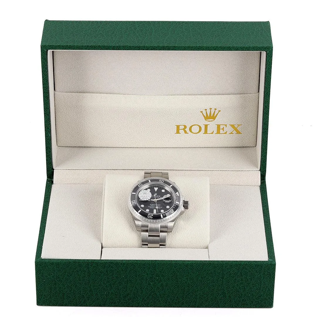 Rolex Submariner Black Screen Stainless Men Watch