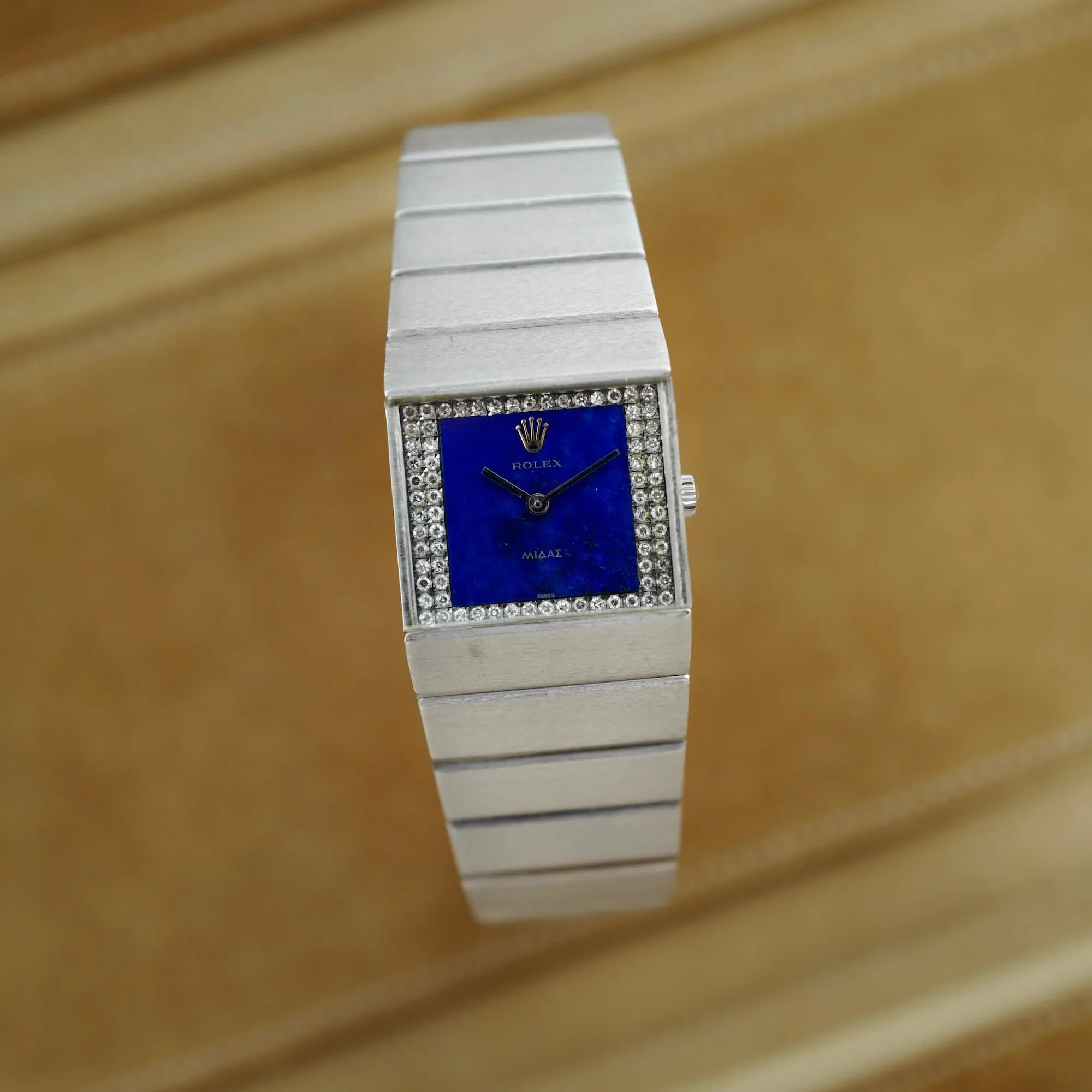 Rolex White Gold Queen Midas Watch Ref. 4314 with Lapis and Diamond Dial (New Arrival)