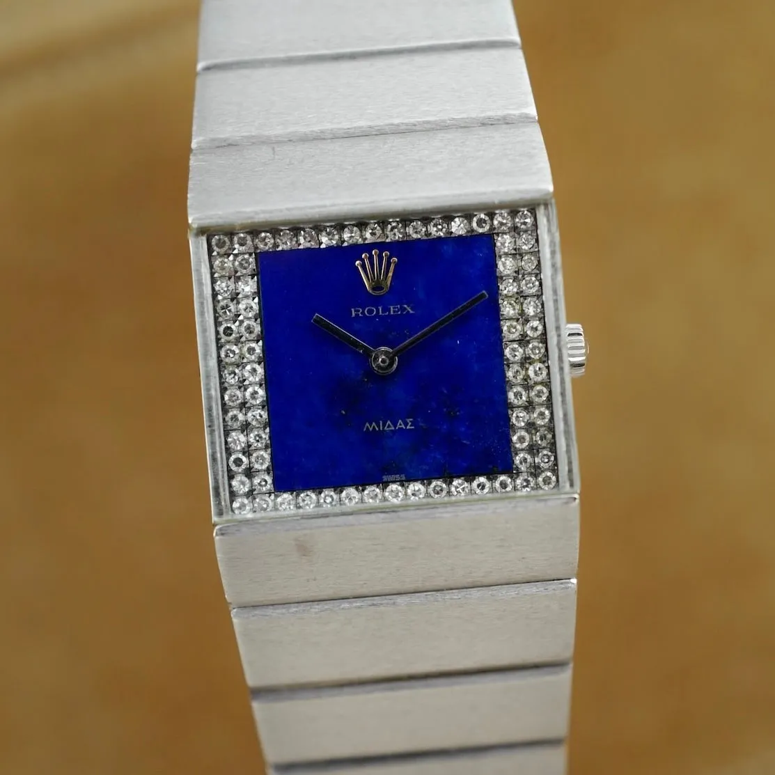 Rolex White Gold Queen Midas Watch Ref. 4314 with Lapis and Diamond Dial (New Arrival)