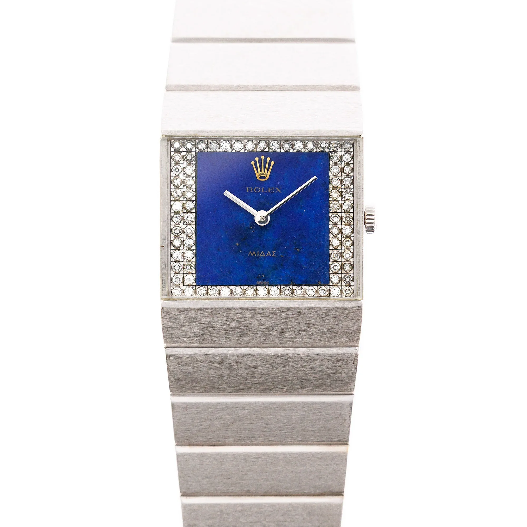 Rolex White Gold Queen Midas Watch Ref. 4314 with Lapis and Diamond Dial (New Arrival)