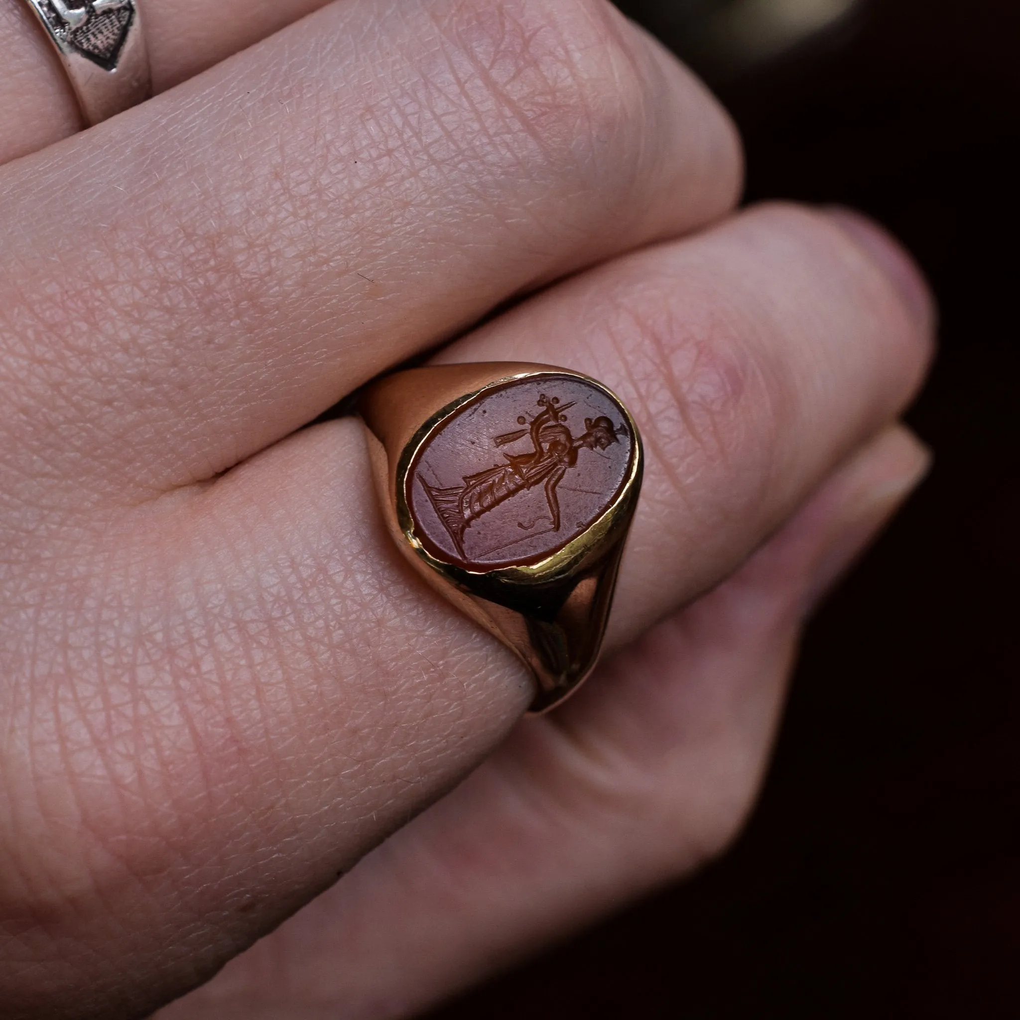 Roman Fortuna Intaglio Signet Ring