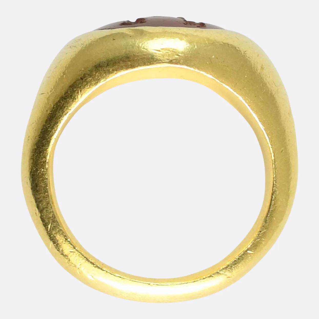 Roman "Asclepius & Hygeia" Carnelian Intaglio Signet Ring