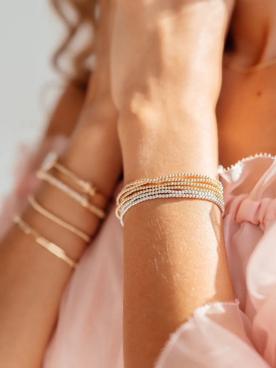 Rose Gold Everyday Stretch Bracelet - 2mm