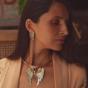 Rose Gold Pegasus Wing Necklace