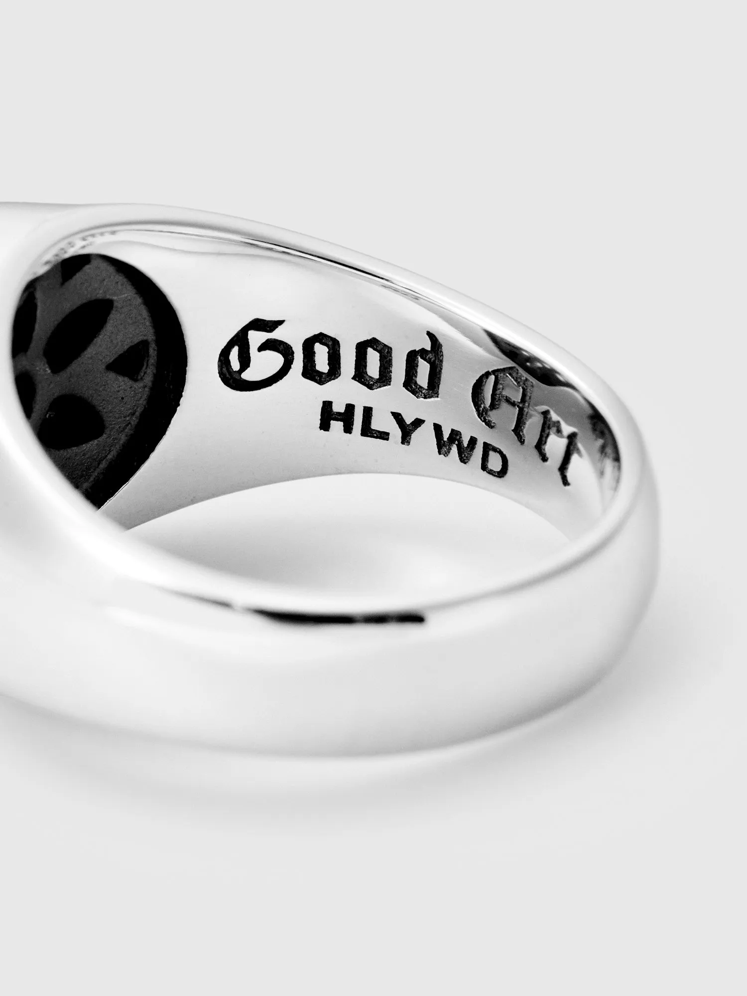 Rosette Signet Ring in Sterling Sliver
