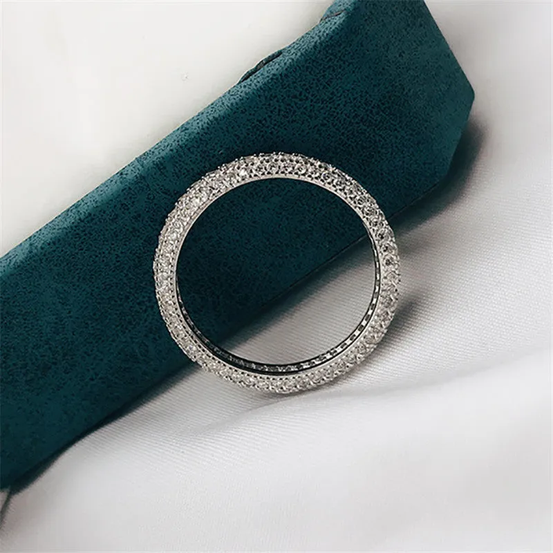 Round Cut Created Diamond Full Eternity Ring