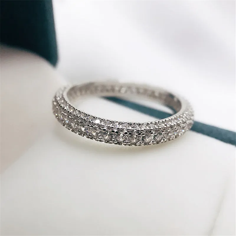 Round Cut Created Diamond Full Eternity Ring