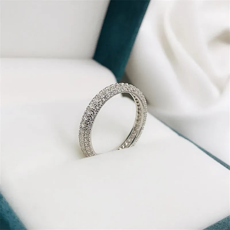 Round Cut Created Diamond Full Eternity Ring