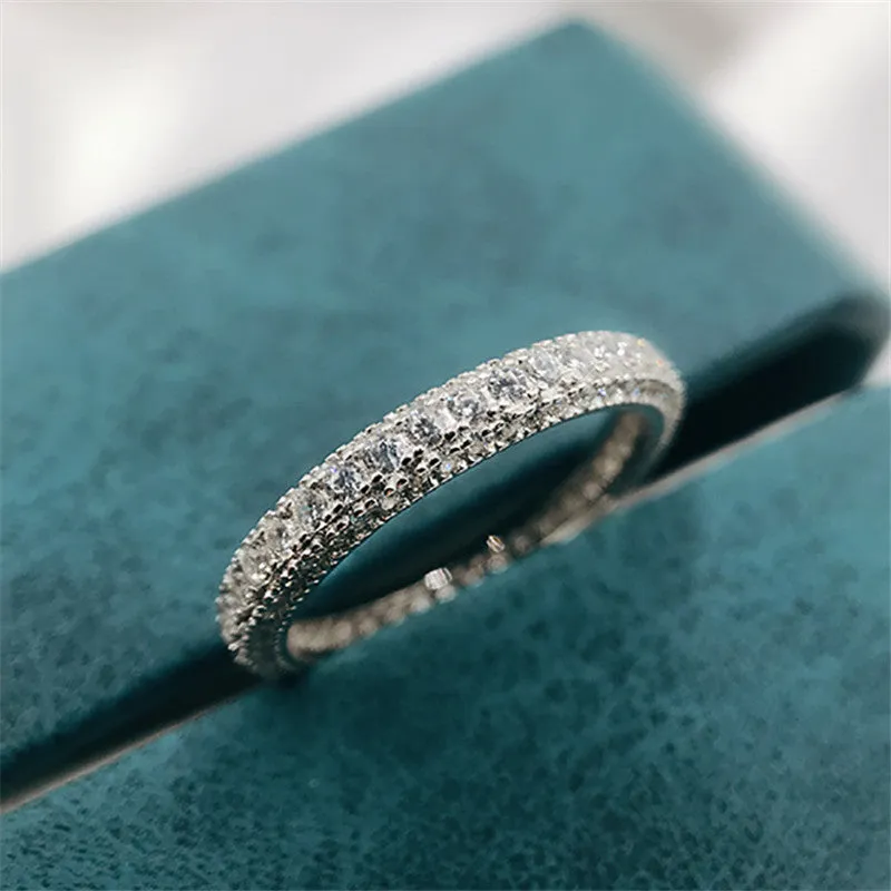 Round Cut Created Diamond Full Eternity Ring