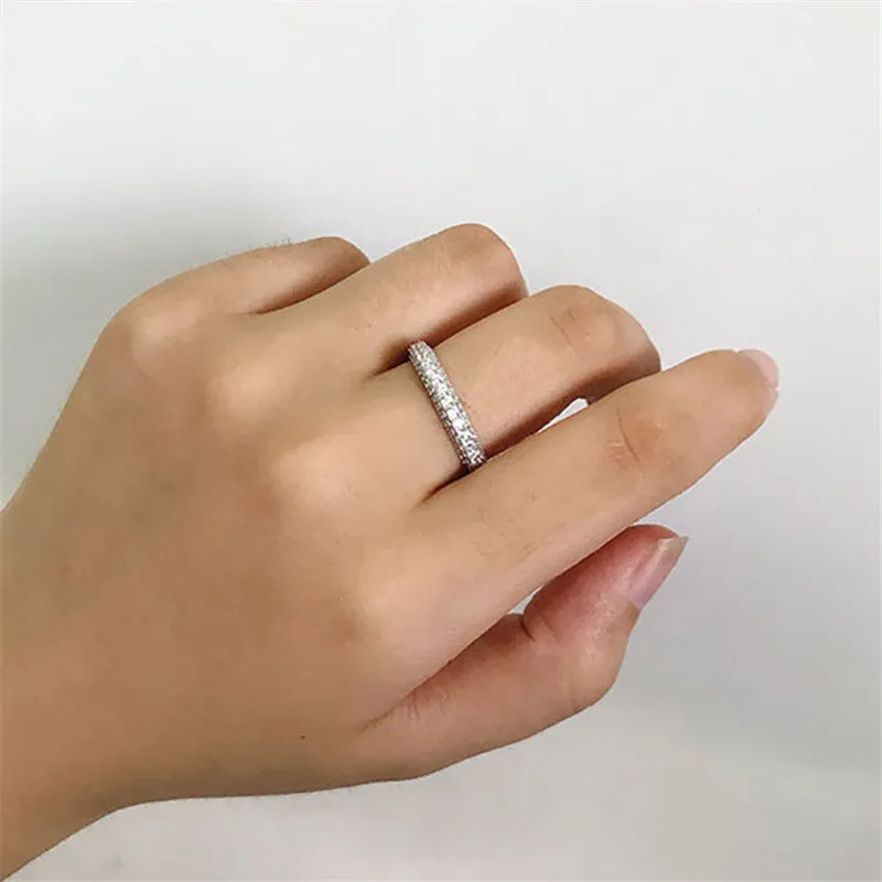 Round Cut Created Diamond Full Eternity Ring