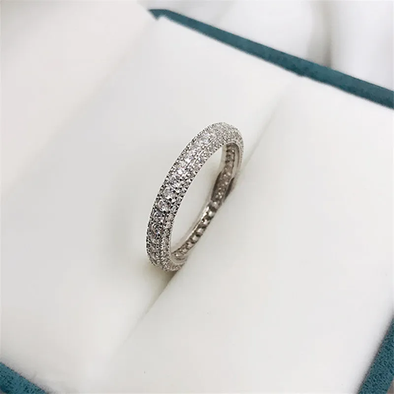 Round Cut Created Diamond Full Eternity Ring