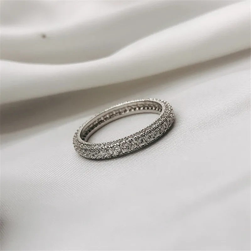 Round Cut Created Diamond Full Eternity Ring
