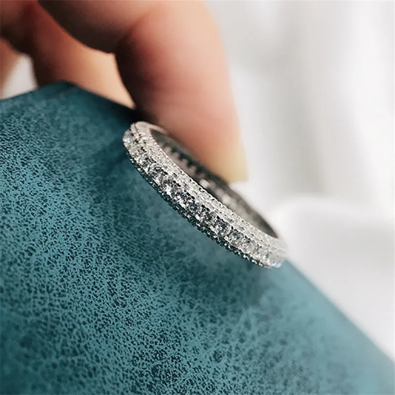 Round Cut Created Diamond Full Eternity Ring