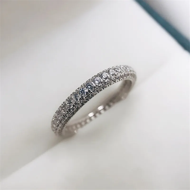 Round Cut Created Diamond Full Eternity Ring
