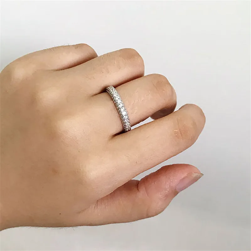 Round Cut Created Diamond Full Eternity Ring