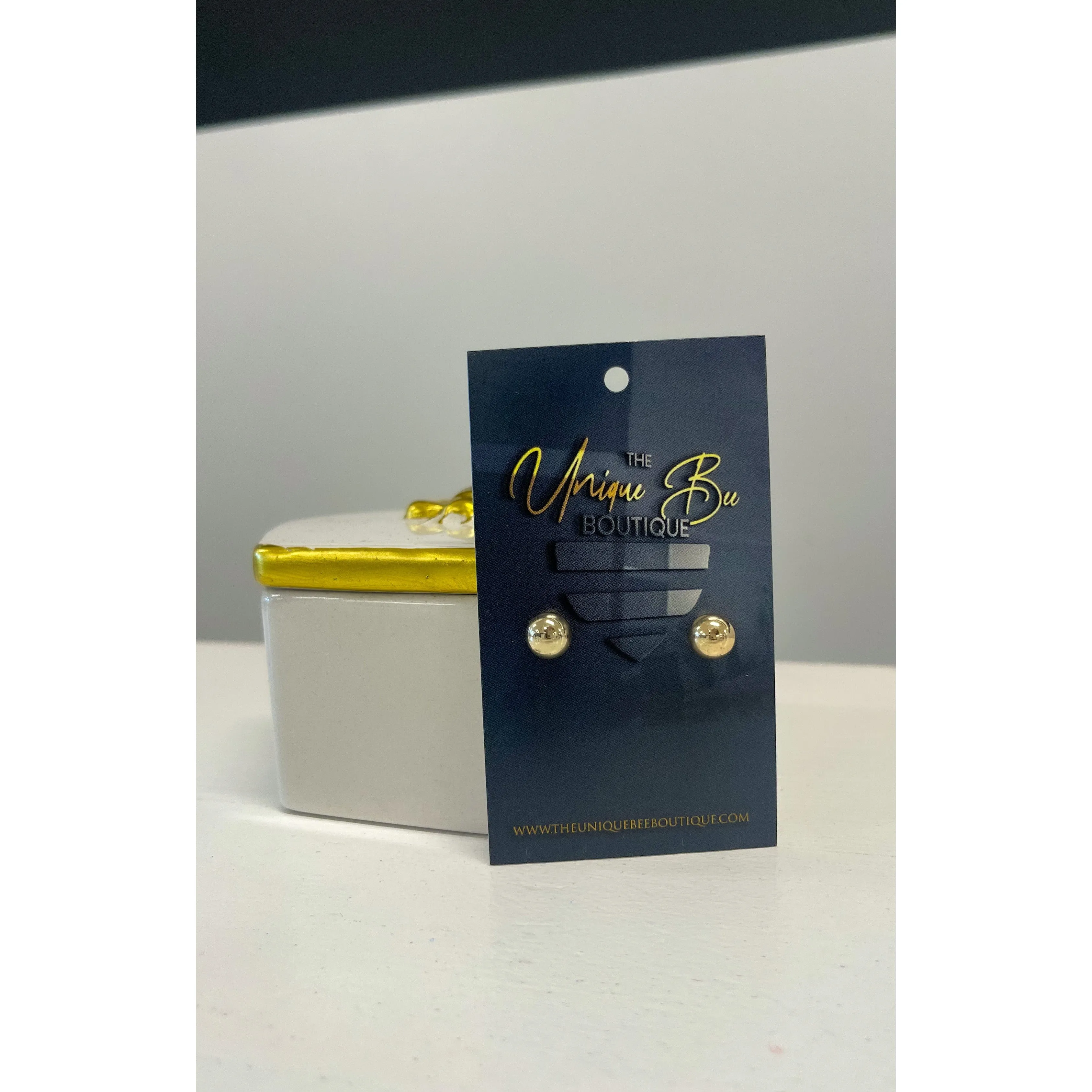 Round Gold Studs