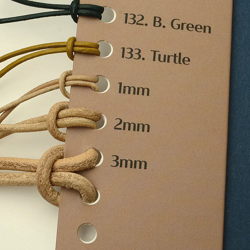 Round Oil Genuine swatch book leather Cord  leather supplies MLT- P0000DKO