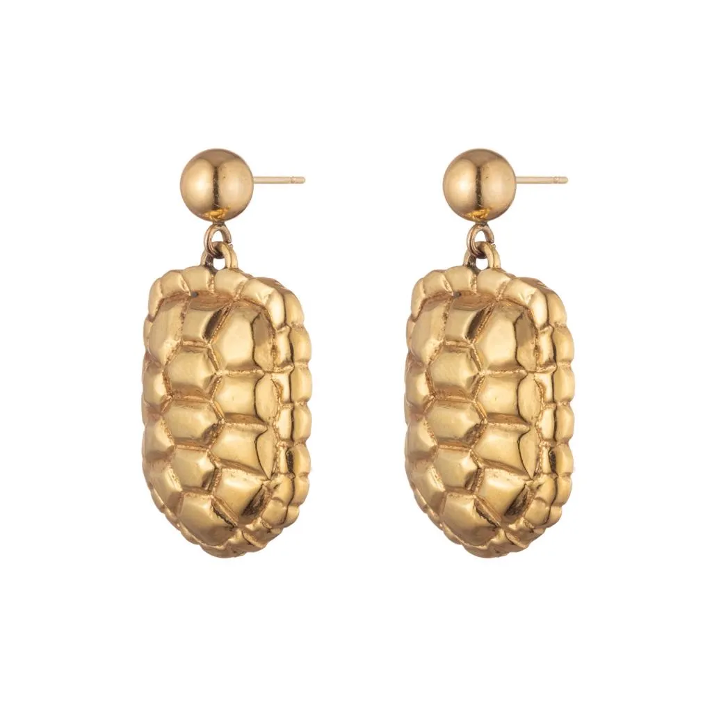 Sahel Gold Tortoise Shell Earrings