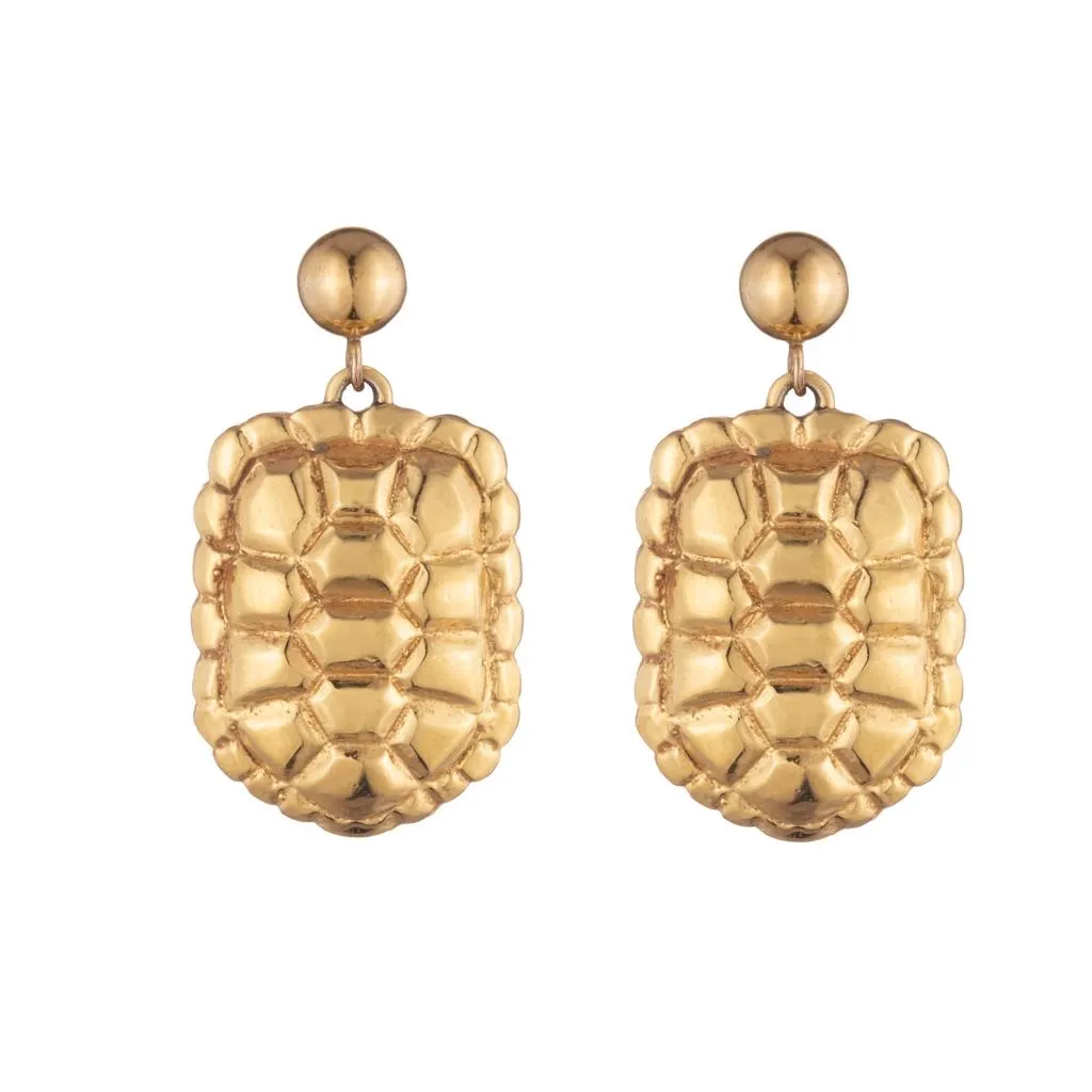Sahel Gold Tortoise Shell Earrings
