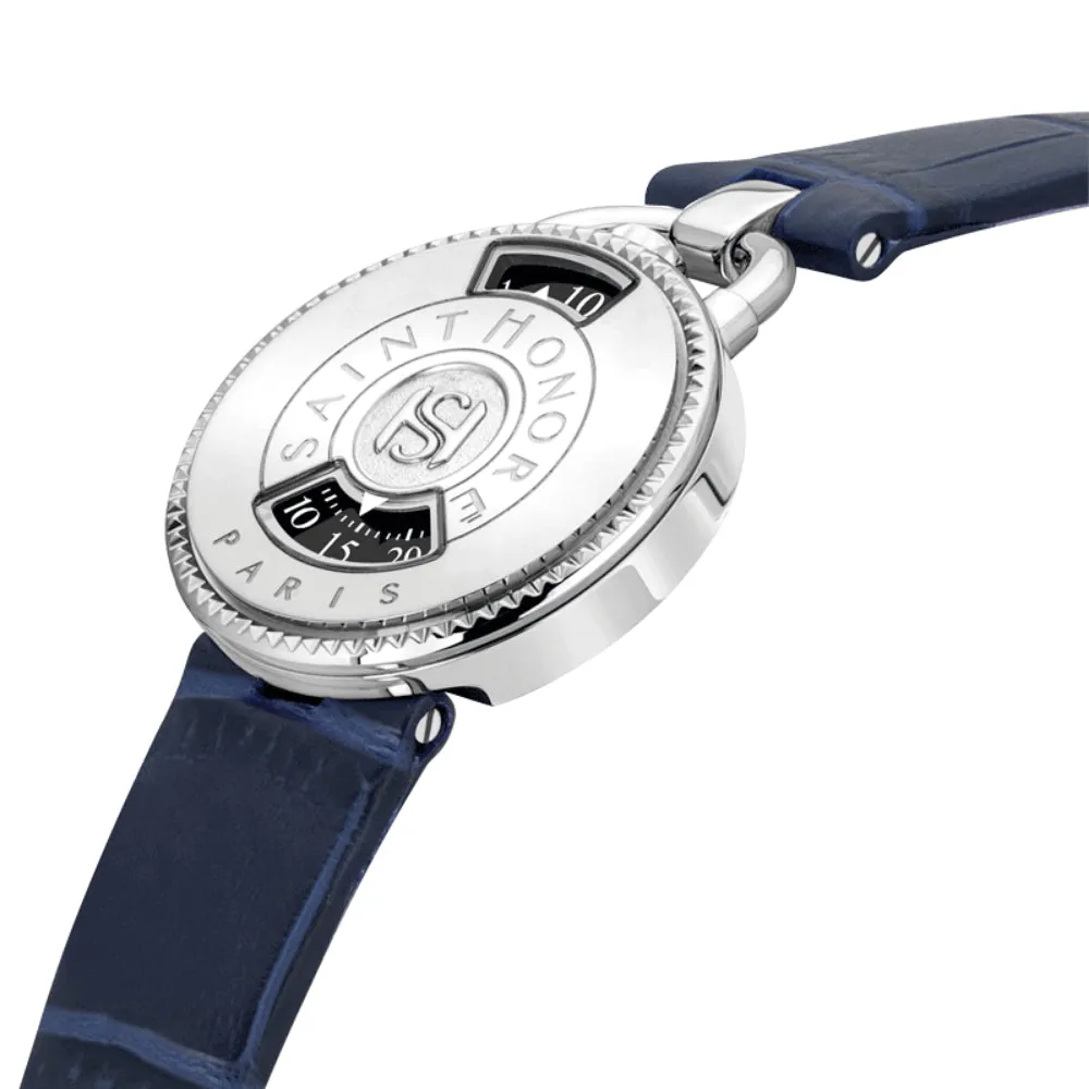 Saint Honore Pont Des Arts Silver Case Blue Starp Ladies Watch