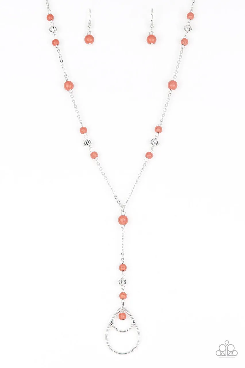 Sandstone Savannahs Orange Paparazzi Necklace