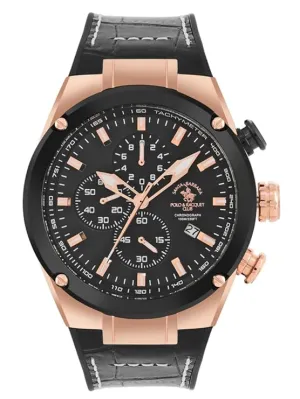 Santa barbara polo & racquet club Analog Black Dial Men's Watch-SB.3.10001-1