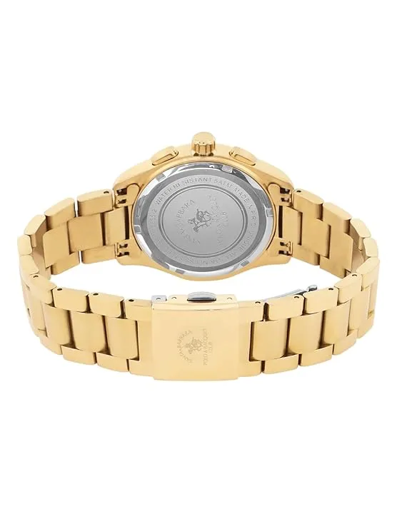 Santa barbara polo & racquet club Analog Gold Dial Women's Watch-SB.1.10555-2