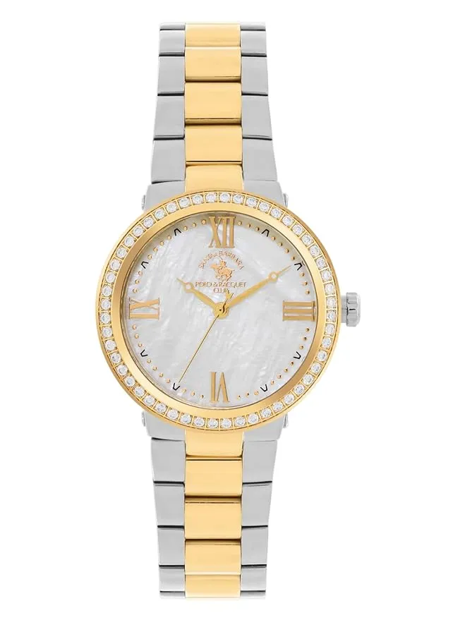 Santa barbara polo & racquet club Analog White Dial Women's Watch-SB.1.10553-3
