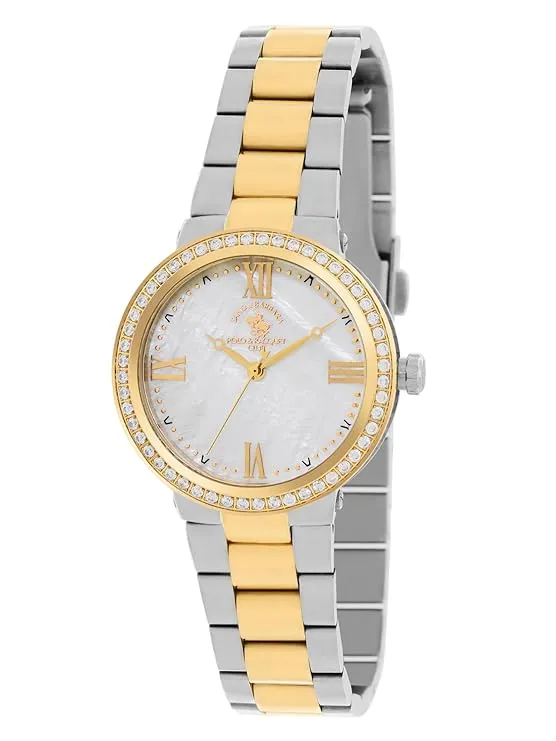 Santa barbara polo & racquet club Analog White Dial Women's Watch-SB.1.10553-3