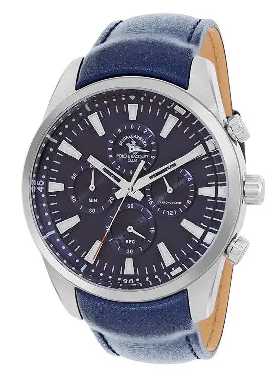 SANTA BARBARA POLO & RACQUET CLUB Blue Dial Chronograph Watch for - Men SB.1.10519-3