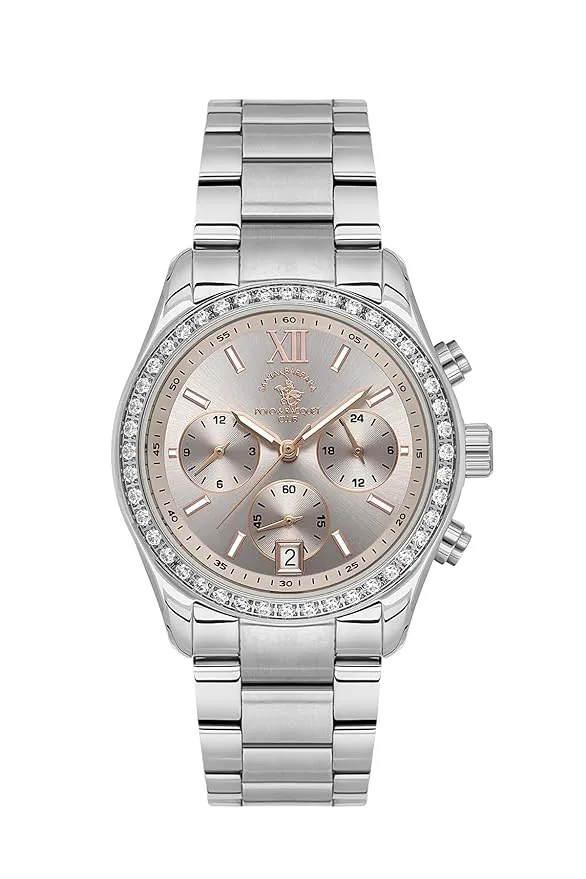 Santa Barbara Polo & Racquet Club Silver Dial Quartz Women's Watch - SB.1.10579-2