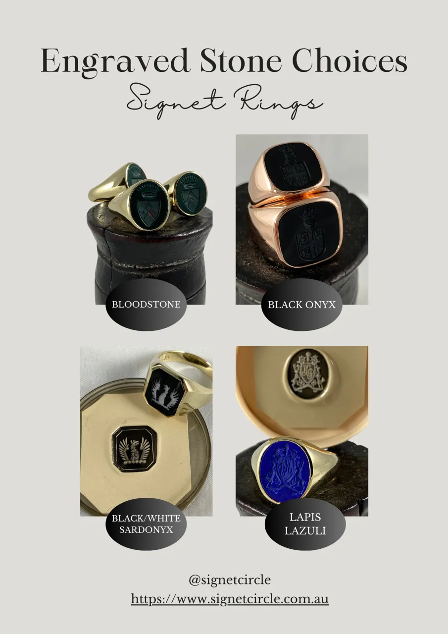 Seal Engraved Bloodstone Custom Made 12mm x 9mm  -  9 Carat Yellow Gold Signet Ring with Diamonds