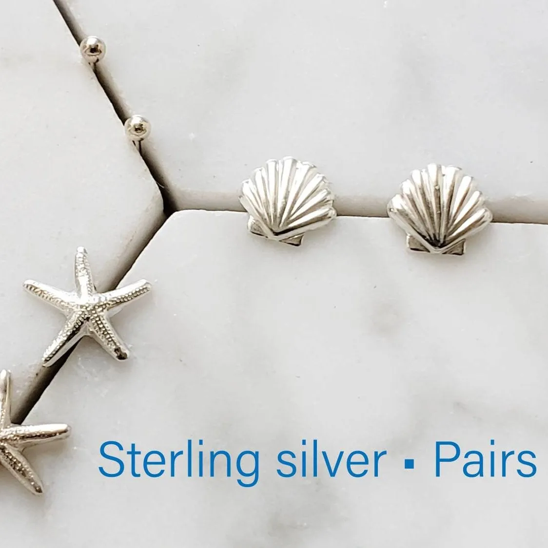 Seashell Stud Set