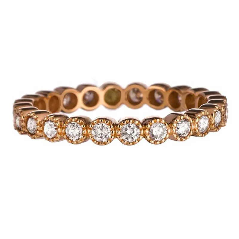 Sethi Couture Bezel Rose Gold Diamond Band