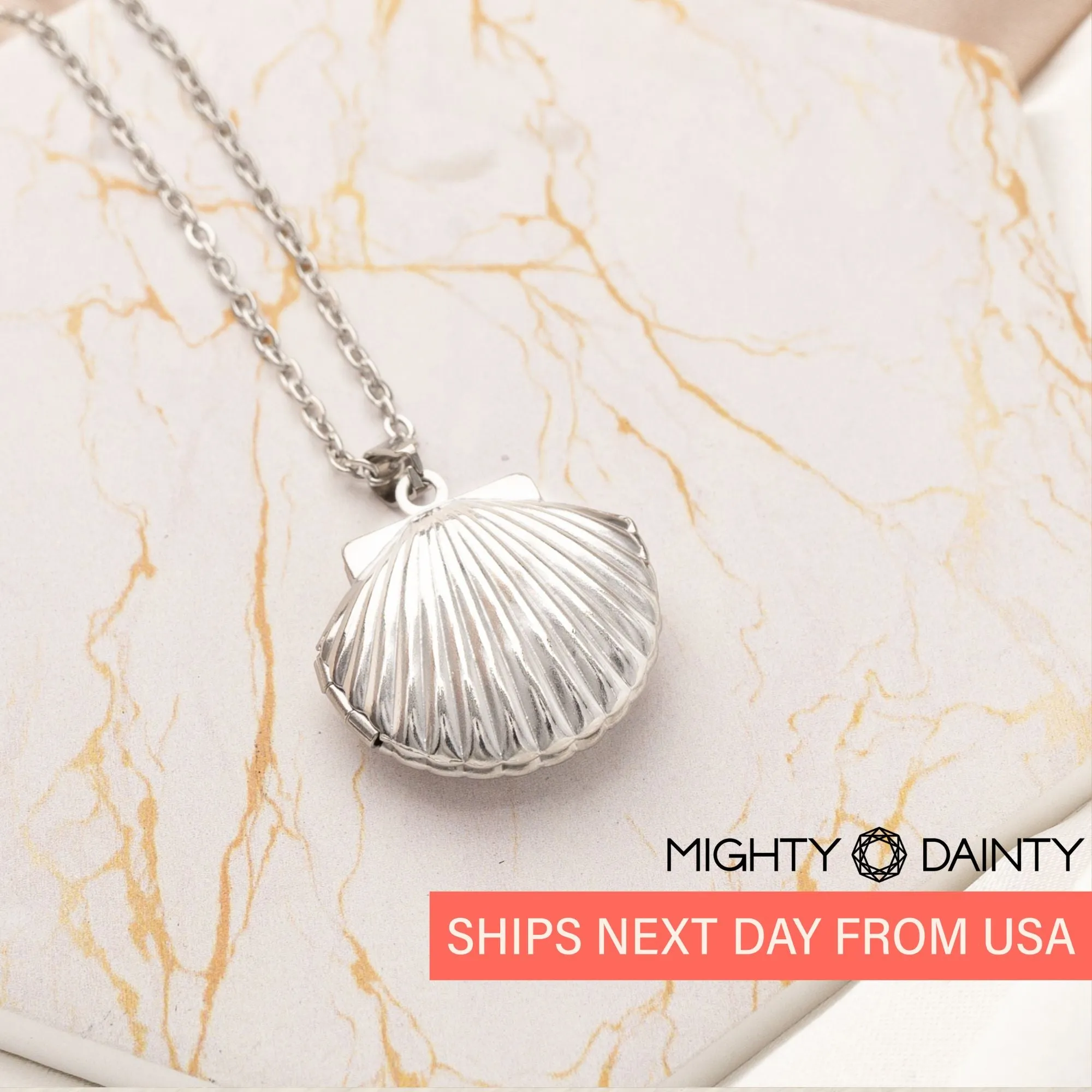 Shell Locket Necklace