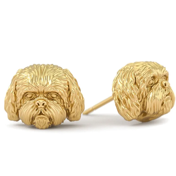 Shih Tzu Face Earring Studs