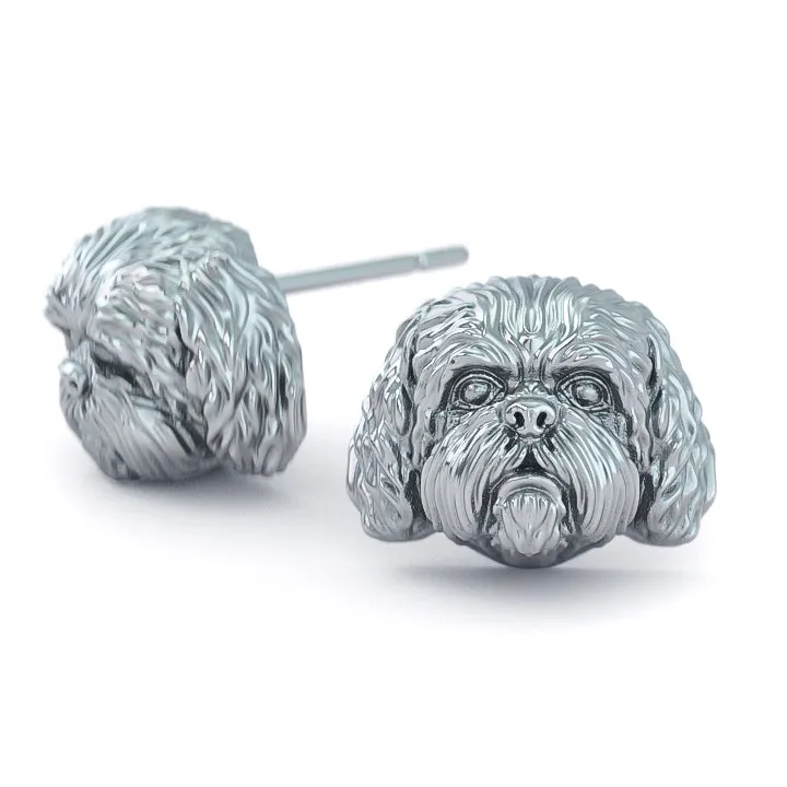 Shih Tzu Face Earring Studs