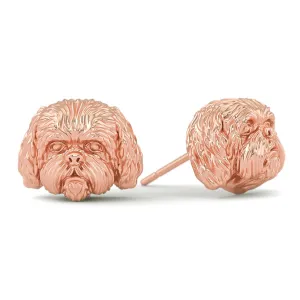 Shih Tzu Face Earring Studs