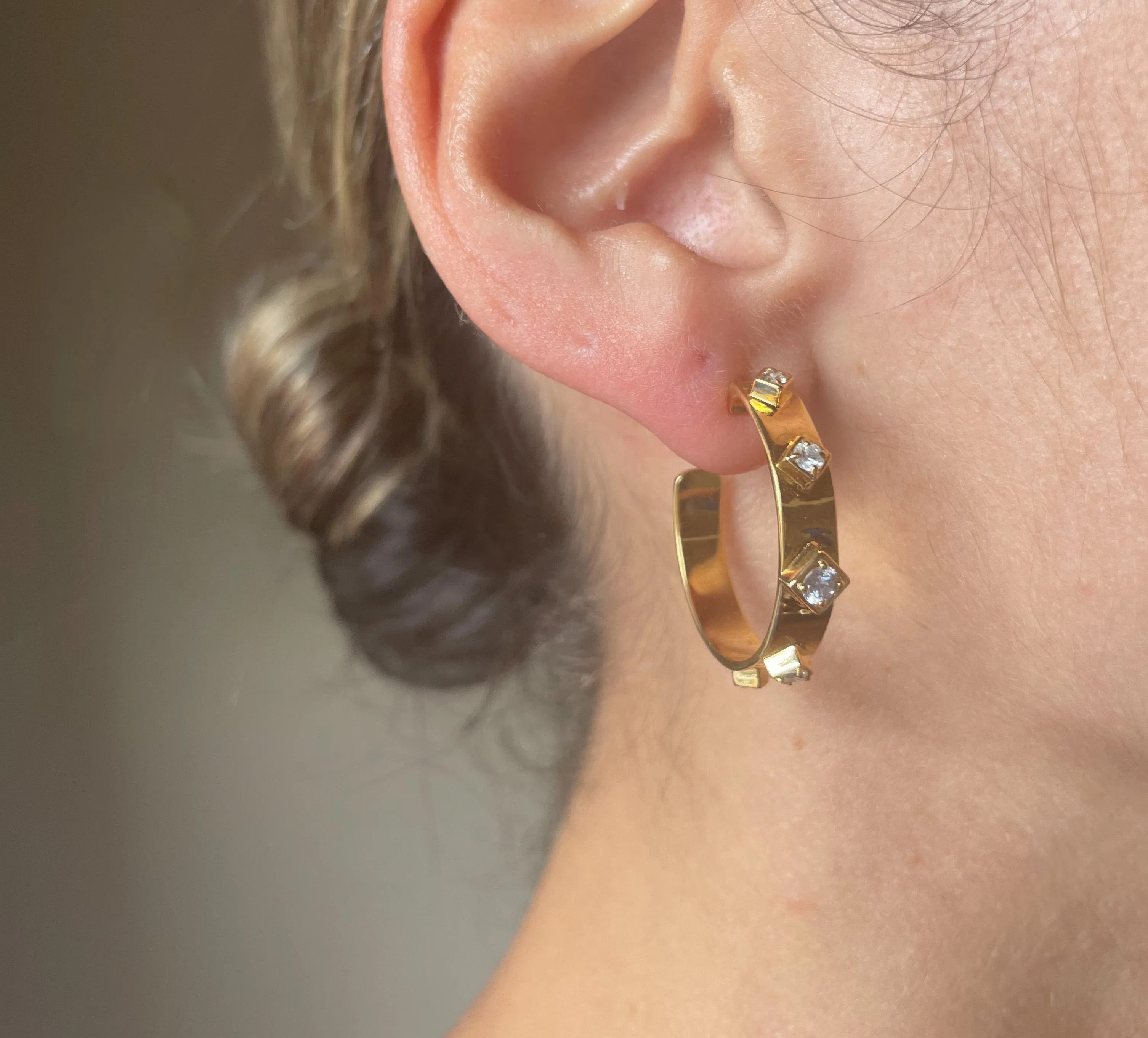 Sierra Small Diamond Hoops