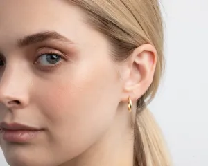Silver Hoop Earrings - 18K Gold Vermeil