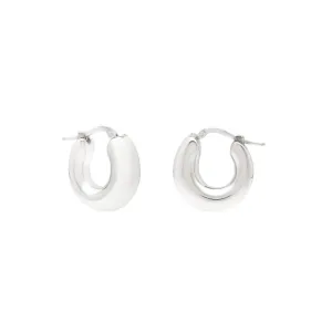Silver Small Graduated Hoops