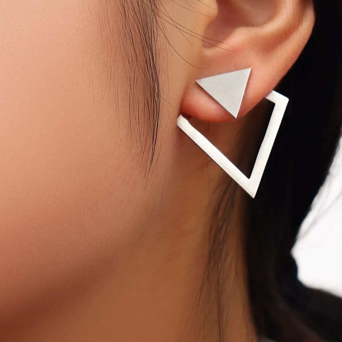 Simple Style Cool Style Geometric Polishing 304 Stainless Steel Ear Stud