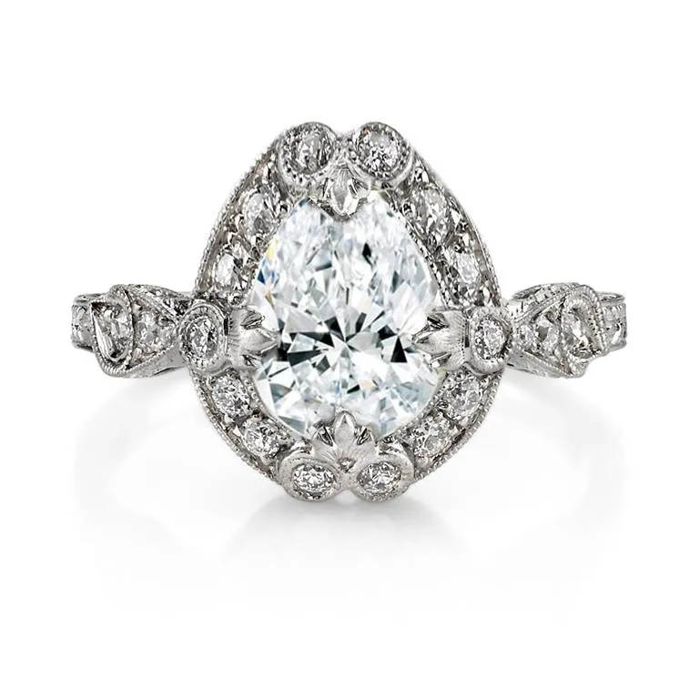 Single Stone Vintage Inspired Engagement Ring